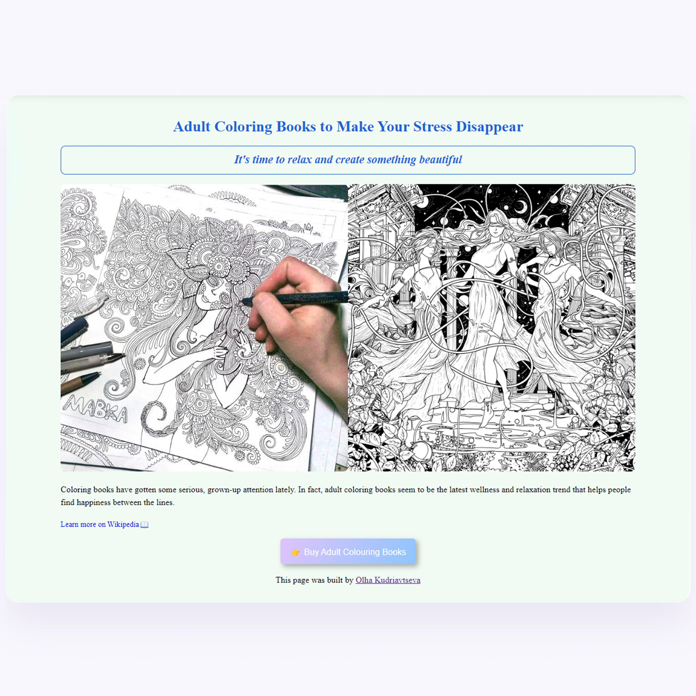 Adult Coloring Books project preview